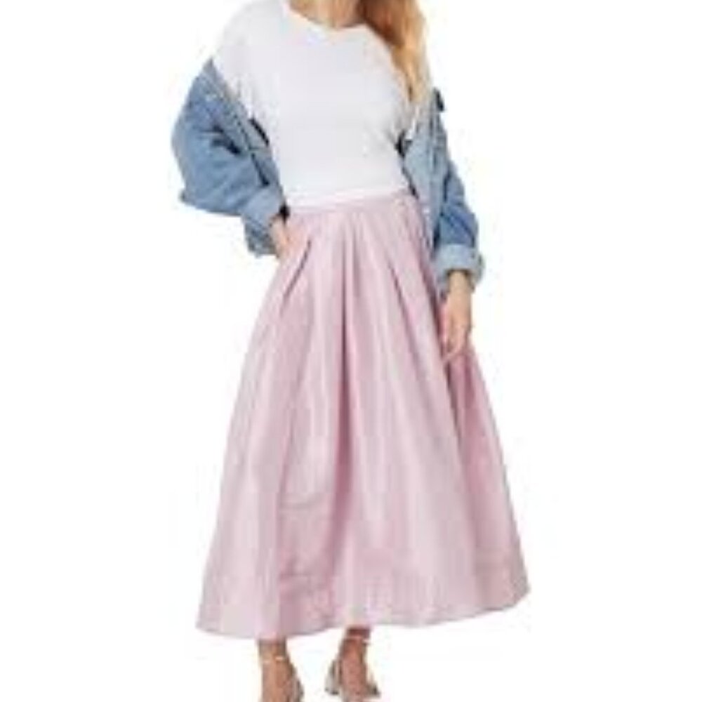NWT Free People Emilia Crinkle Skirt plum blossom